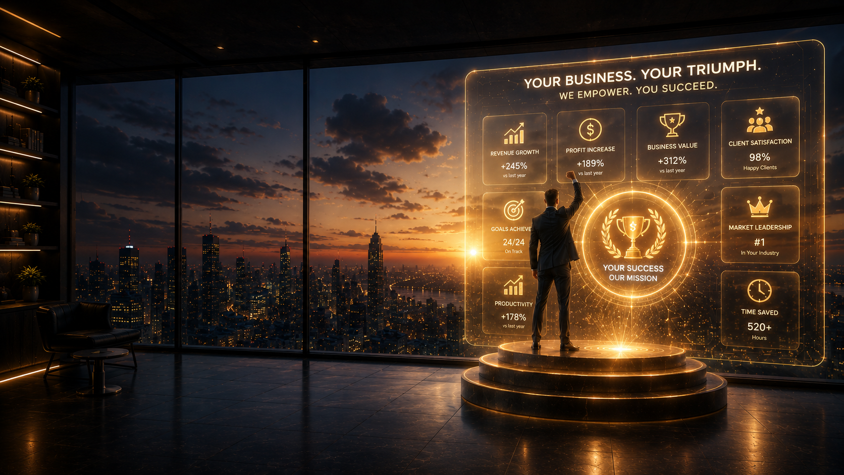 Business Triumph Hero